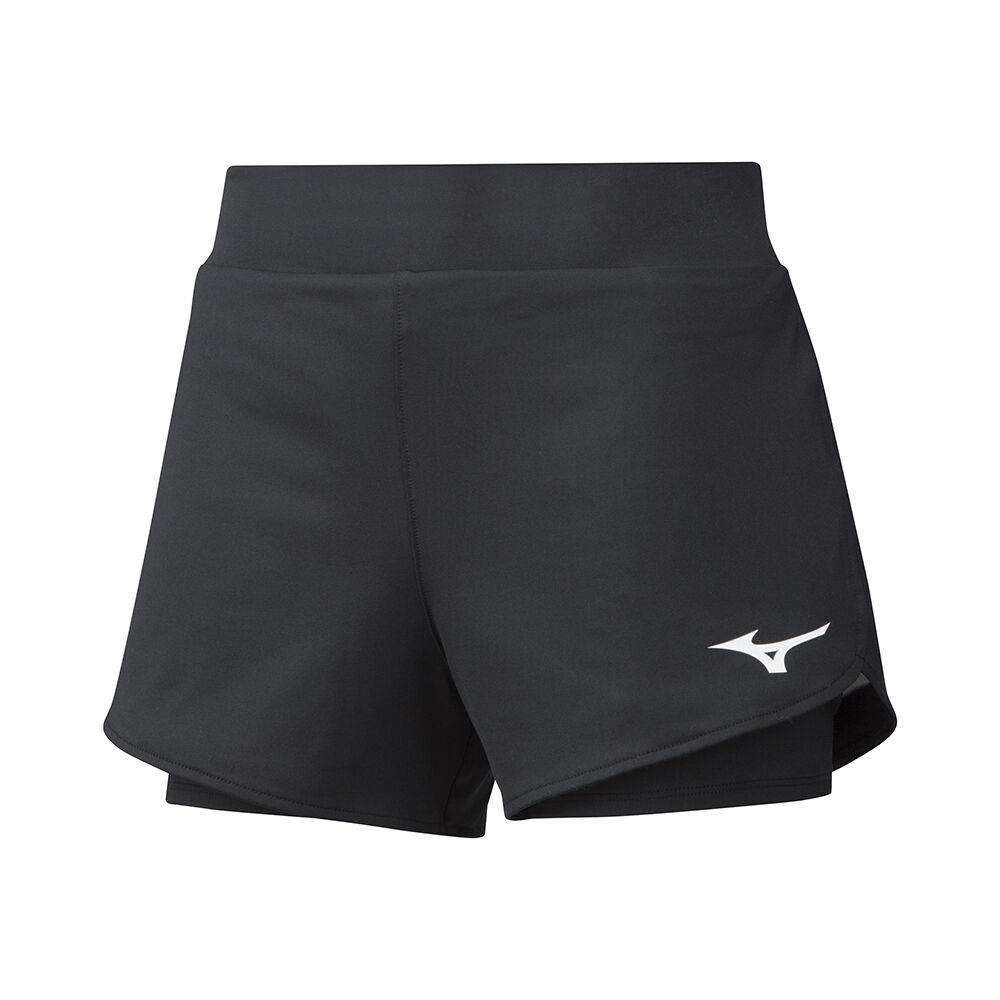 Damske Šortky Mizuno Flex Čierne Vypredaj SJEF13986